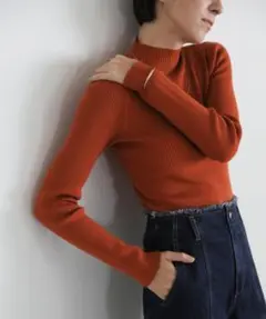 selectmoca プチハイネックリブニット オレンジ