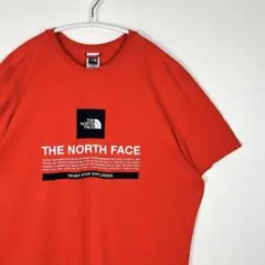 【美品】THE NORTH FACE Tシャツ L オレンジ ロゴ