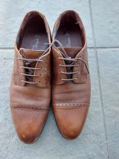 ブラウンレザー レースアップシューズ