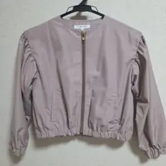 130グローバルワーク　 ノーカラー ジャケット　くすみピンク