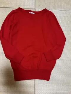 le.coeur blanc レッド ニットセーター サイズ38