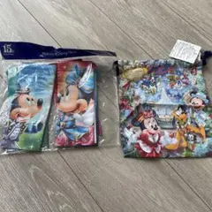 東京ディズニーシー 15周年　巾着5枚セット　クリスマス　きんちゃく　ミッキー