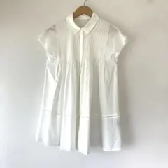 ★新品 ジャスグリッティー ピンタックチュニックブラウス フレンチスリーブ Ｓのサムネイル