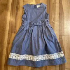 KUMIKYOKU ブルー ノースリーブ ワンピース