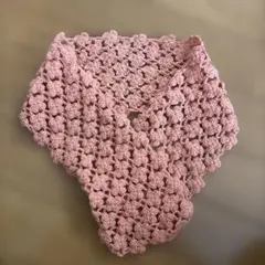 ハンドメイド　ミニマフラー　オレンジ