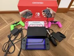 Nintendo Switch 本体 グレー　カラフルコントローラー付き