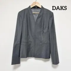 【美品】DAKS ダックス ノーカラージャケット Mのサムネイル
