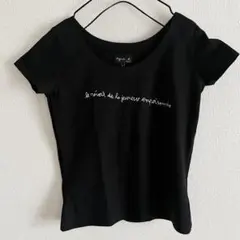 アニエスベー　Tシャツ　ブラック 半袖　1サイズ　S 未使用のサムネイル