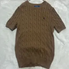 美品　ポロラルフローレン　ケーブルニット　半袖　メンズのサムネイル