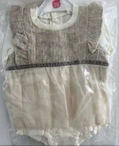 新品タグ付きスカート付き長袖ロンパース　70 milimiliロンパース