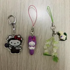激レア ハローキティ コラボ キティちゃん ストラップ まとめ売り 3点