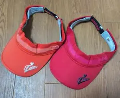 FILA テニス サンバイザー 2点セット レッド オレンジのサムネイル