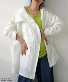 アンティカ 美品 大人気高評価完売品 デザインブルゾン ホワイト