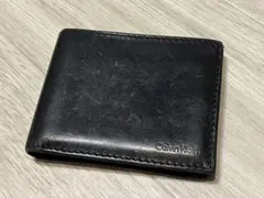 本物 カルバンクライン 2つ降り財布 黒色系 小銭入れあり カードポケット e4