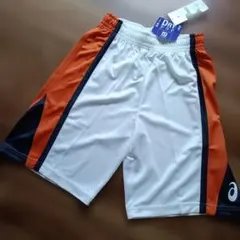 asics バレーボールパンツ 吸汗速乾 ホワイト×オレンジ　サイズМのサムネイル