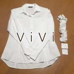 V i V i ブラウス　シャツ　フリフリ　取り外し　新品未使用のサムネイル