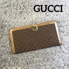 GUCCI オールドグッチ GGキャンバス インターロッキング 長財布