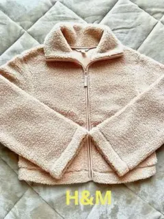 【冬SALE】H&M フリースジャケット ベビーピンク S