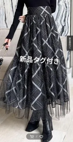 リゼクシー　シアーチェック　フレアスカート　RESEXXY