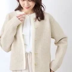 ROPE' PICNIC ゴールドボタンサマーツイードカーディジャケットのサムネイル