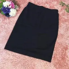 M.deux エムドゥ　ひざ丈タイトスカート　ストレッチ抜群　ブラック　綺麗めのサムネイル