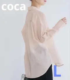 coca シャツ　ガーゼシャツ　コットン　ピンク
