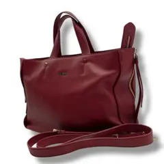 極美品　FURLA フルラ　2wayトートバッグ　赤　レザー