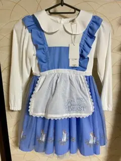 【新品】美女と野獣 長袖 ワンピース 110cm ベル 町娘