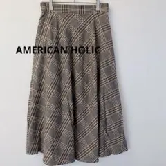 アメリカンホリック　フレアスカート　チェック柄