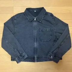 デニム ジップアップ ジャケット ブラックのサムネイル