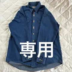 ミキハウス デニムシャツ ベアー刺繍 長袖シャツ レトロ MIKIHOUSE