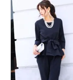 ルイルエブティック ペプラムパンツスーツ セットアップ 入学式 フォーマル