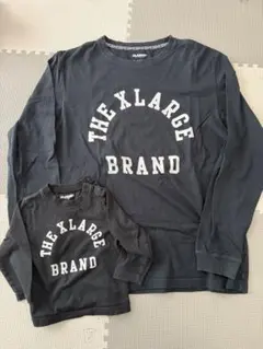 XLARGE ブラック 長袖Tシャツ 大人L 子90cm セット　親子コーデのサムネイル