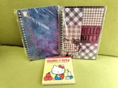 ハローキティー リング ノート 2冊 & メモ帳 : 3点セット