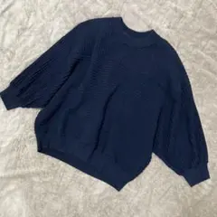 組曲　ドルマン　変形　3L ネイビー　ドルマンニット　大きいサイズ　オンワード