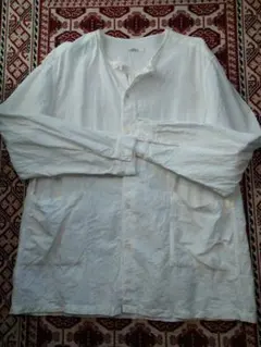 nestrobe confect リネン ノーカラーシャツ