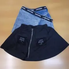 ANAP GIRL デニムショートパンツとフレアスカートセット