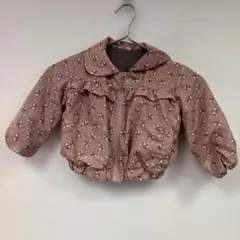 花柄フリルジャケット 100cm~ピンク