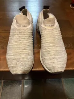DIESEL ホワイト スリッポンスニーカー