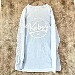 KEBOZ ケボズ ロゴ ロンT 長袖Tシャツ 水色 Mサイズ ストリート系
