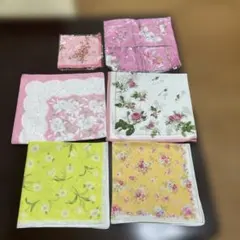 花柄ハンカチ6枚