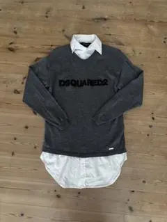 DSQUARED2 シャツレイヤードニット　S