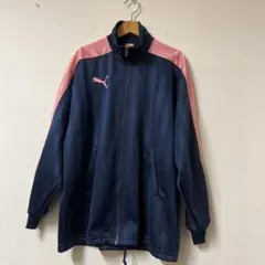 美品 プーマ トラックジャケット ネイビー ピンク ジャージ