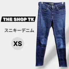 THE SHOP TK XS スキニーデニム 膝ダメージ ヴィンテージ風のサムネイル