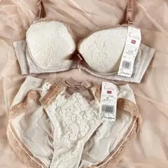 新品未使用ワコールWingリボンレースブラショー 2点セット C70