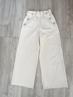 GU ワイドパンツ アイボリー　150