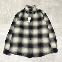新品タグ付き UNIQLO オンブレチェック フランネ シャツル【M】