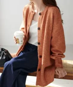 ディスコート　前後2WAY MIXヤーン　プルオーバー