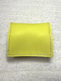 本革 レザー コインケース ピルケース レモンイエロー
