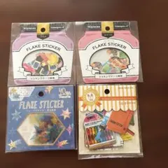 フレークステッカー　シール　4セット